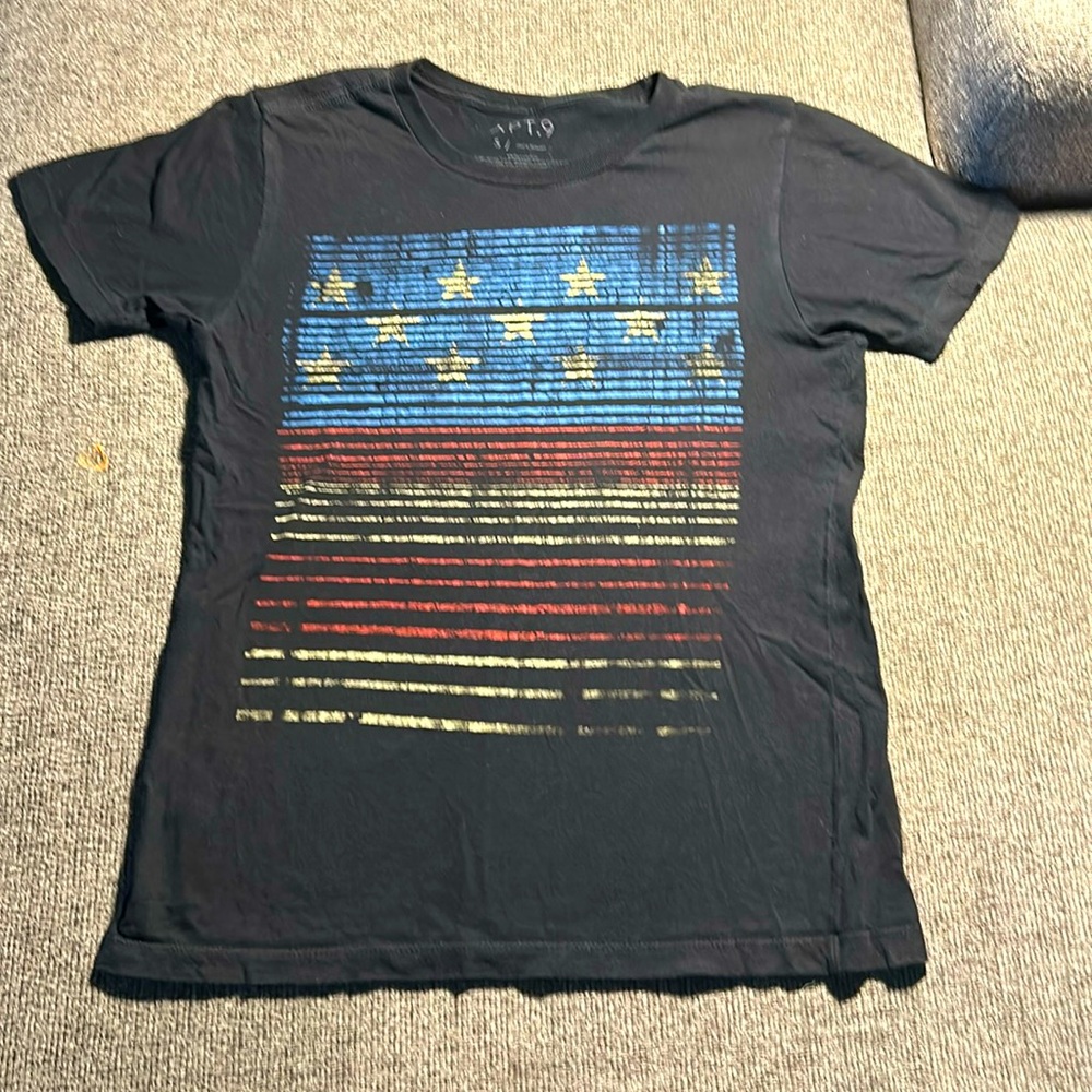 Small black American kids shirt, 100% cotton
